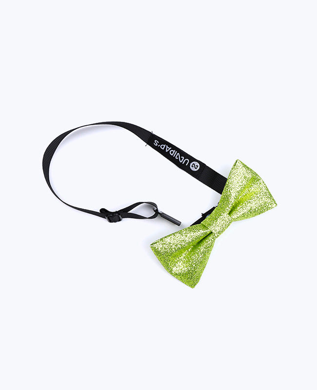 Fliege mit grünen Pailletten Nr. 3 Kind aus Polyester «Olive»