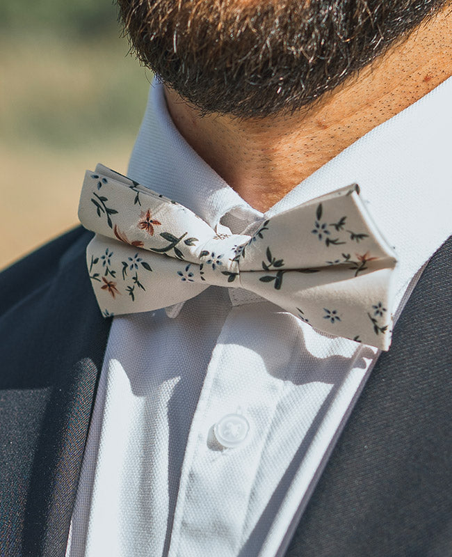 Fliege Liberty Weiß n°8 Herren aus Baumwolle «Charles»