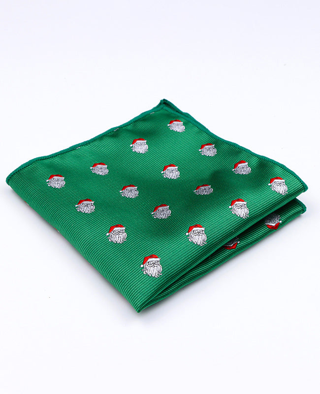 Weihnachts-Einstecktuch Grün Nr. 1 aus Polyester «Christmas»