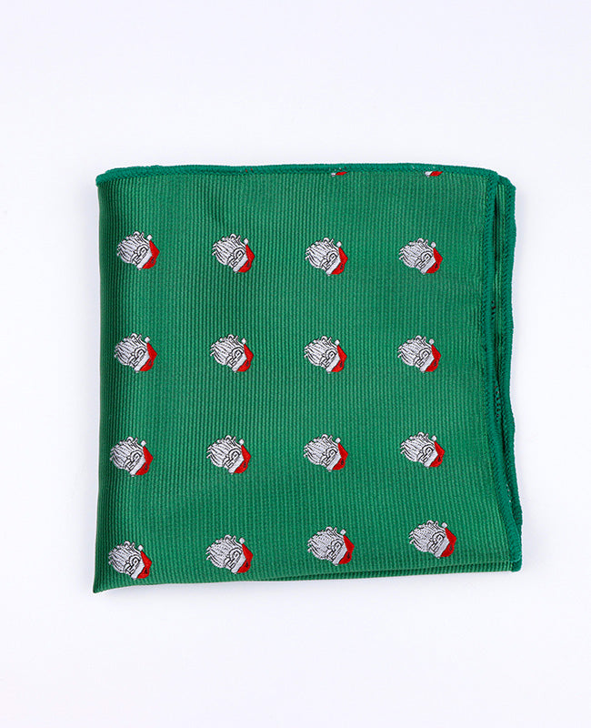Weihnachts-Einstecktuch Grün Nr. 1 aus Polyester «Christmas»