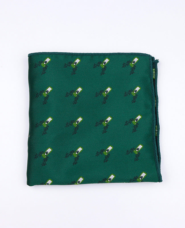 Weihnachts-Einstecktuch Grün Nr. 2 aus Polyester «Christmas»