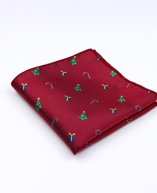 Weihnachts-Einstecktuch Rot Nr. 2 aus Polyester «Christmas»