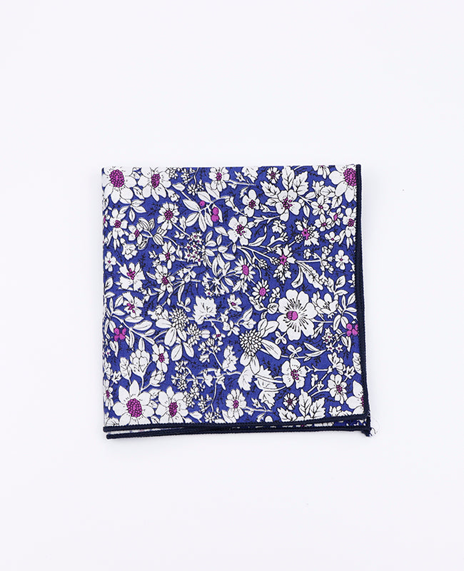 Einstecktuch Liberty Blau n°1 aus Baumwolle | Clovis - Unipap's
