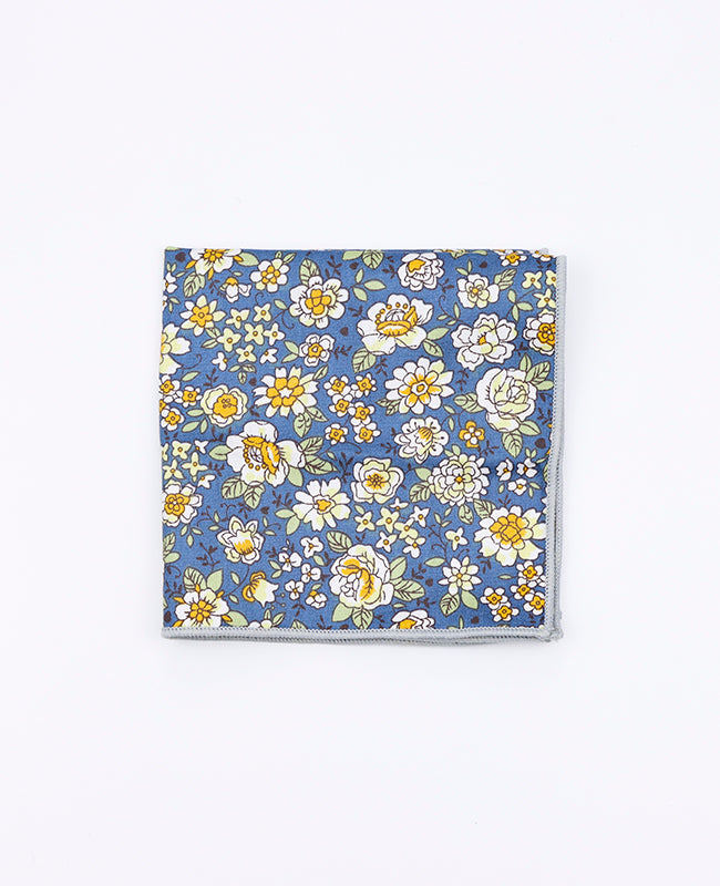 Einstecktuch Liberty Blau Nr. 2 aus Baumwolle | Gaspard - Unipap's