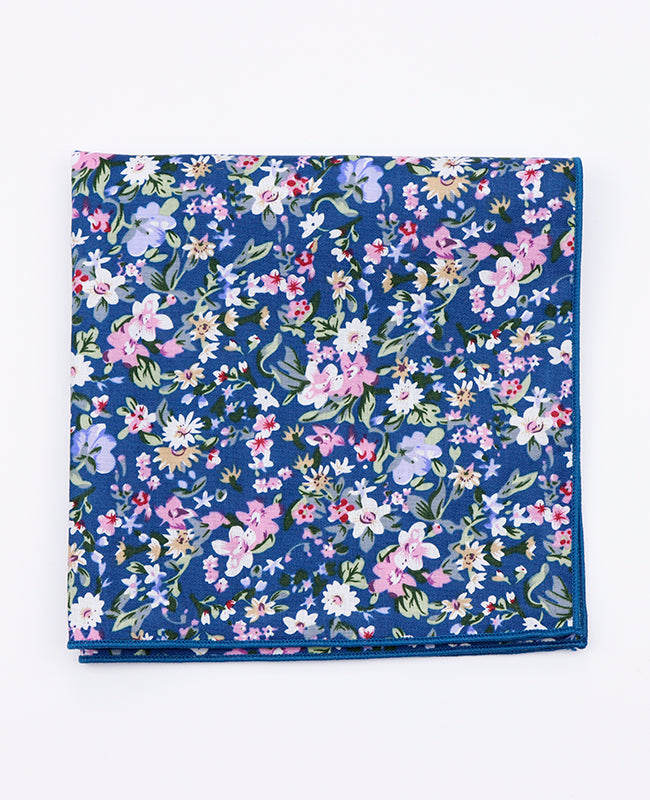 Liberty Einstecktuch Blau n°11 Baumwolle | Gaspard - Unipap's