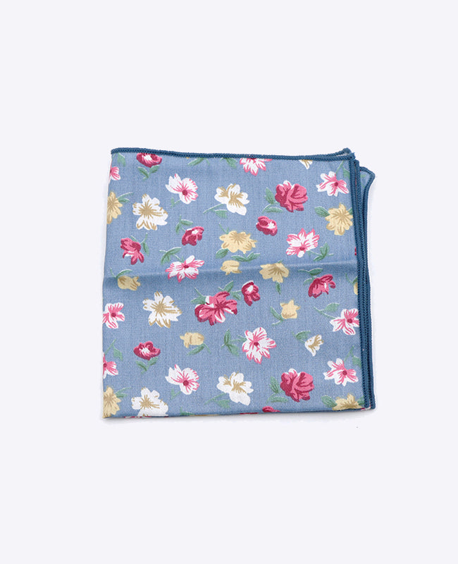 Einstecktuch Liberty Blau n°4 Baumwolle | Gaspard - Unipap's