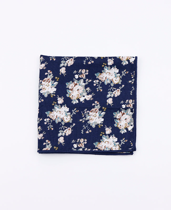 Einstecktuch Liberty Blau n°5 aus Baumwolle | Charles - Unipap's