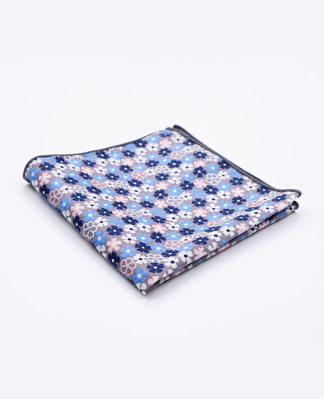 Einstecktuch Liberty Blau Nr. 5 aus Baumwolle | Gaspard - Unipap's
