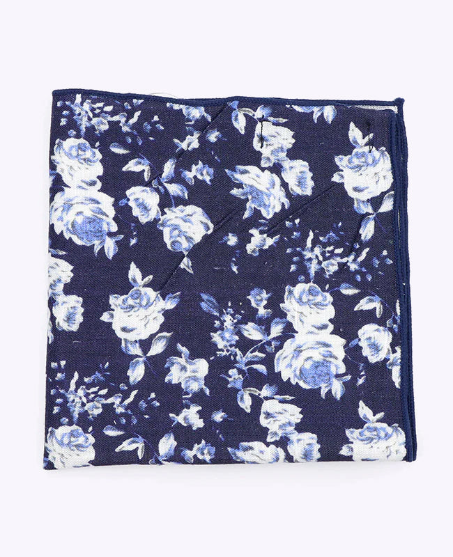 Pochette de Costume Liberty Bleu n°6 en Coton