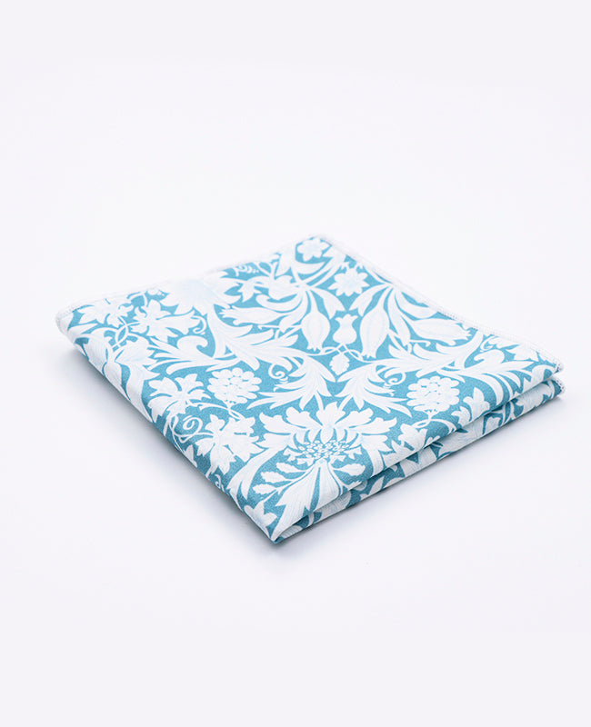 Einstecktuch Liberty Blau n°9 aus Baumwolle | Gaspard - Unipap's