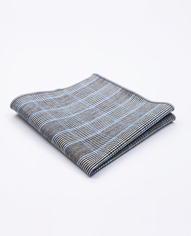 Einstecktuch Tartan Grau n°1 aus Baumwolle | Marcel - Unipap's