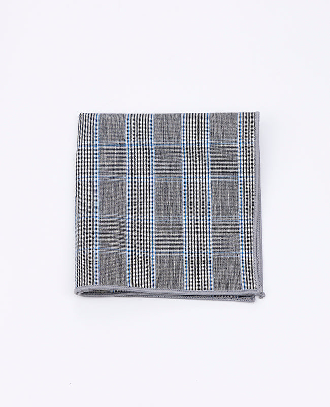 Einstecktuch Tartan Grau n°1 aus Baumwolle | Marcel - Unipap's