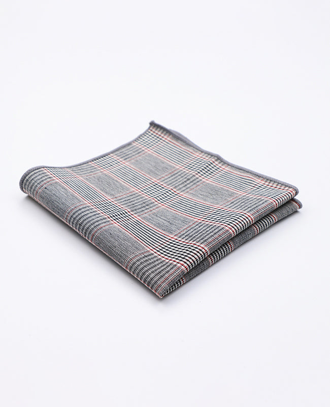 Einstecktuch Tartan Grau n°2 aus Baumwolle | Marcel - Unipap's