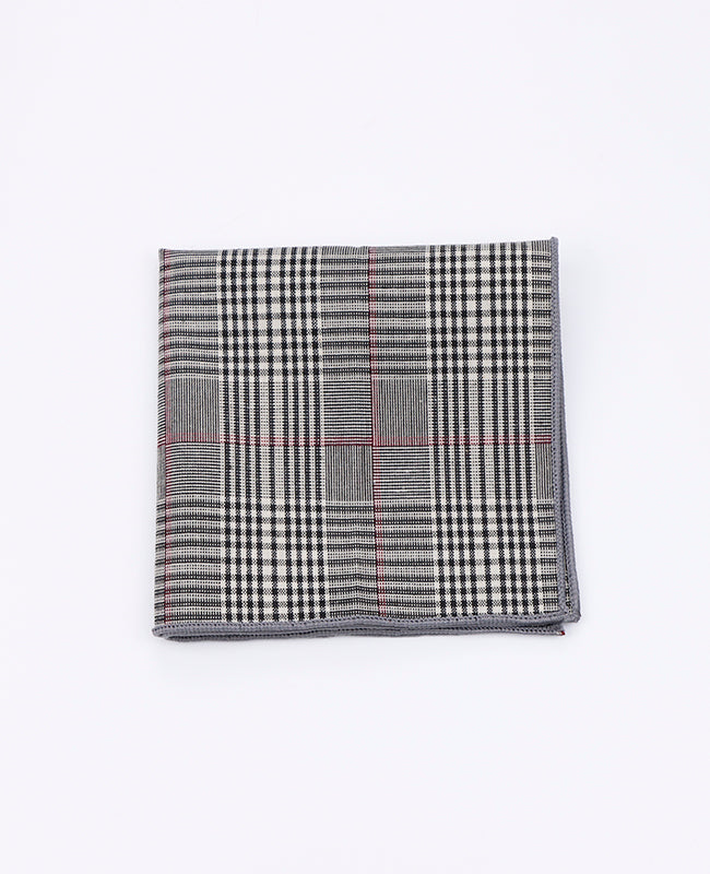 Einstecktuch Tartan Grau n°2 aus Baumwolle | Marcel - Unipap's