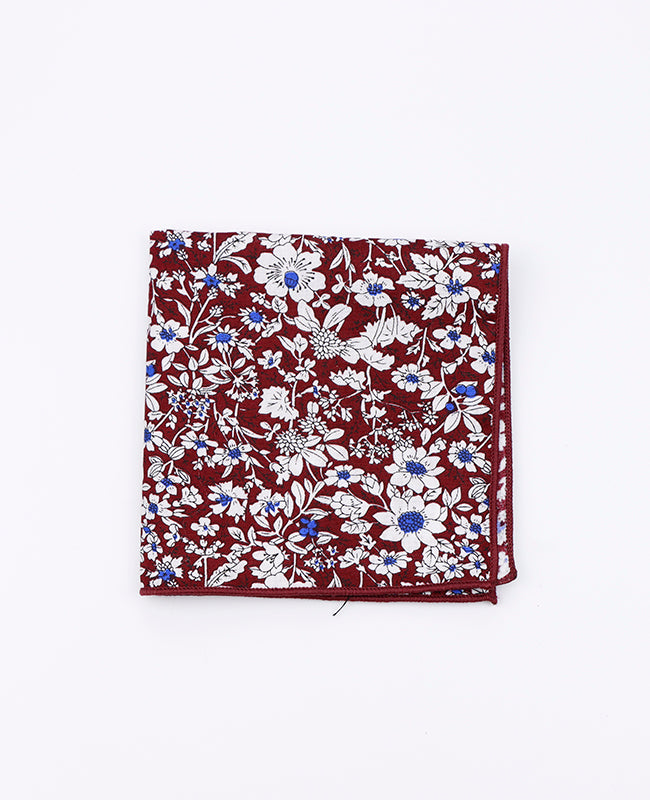 Einstecktuch Liberty Rot n°1 aus Baumwolle | Clovis - Unipap's