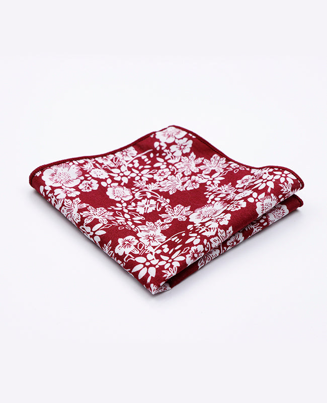 Einstecktuch Liberty Rot n°2 aus Baumwolle | Clovis - Unipap's