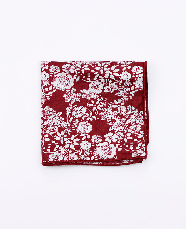 Einstecktuch Liberty Rot n°2 aus Baumwolle | Clovis - Unipap's