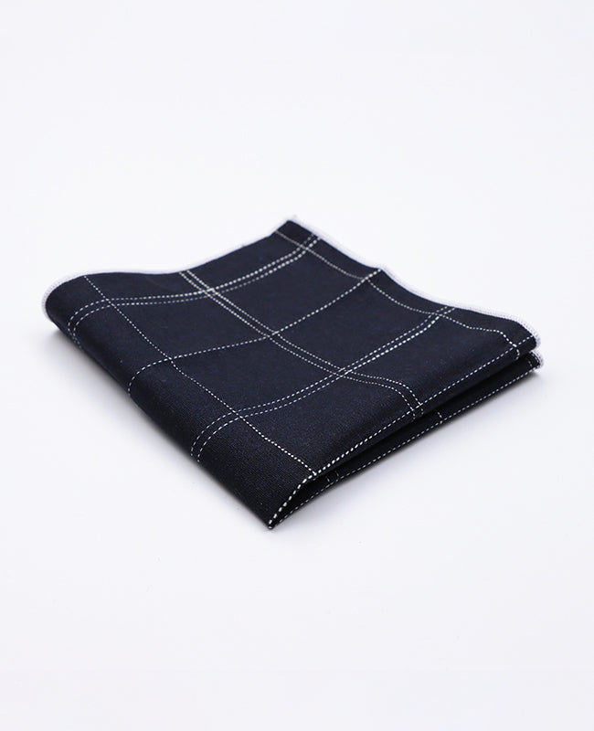 Einstecktuch Tartan Schwarz n°1 aus Baumwolle | Marcel - Unipap's