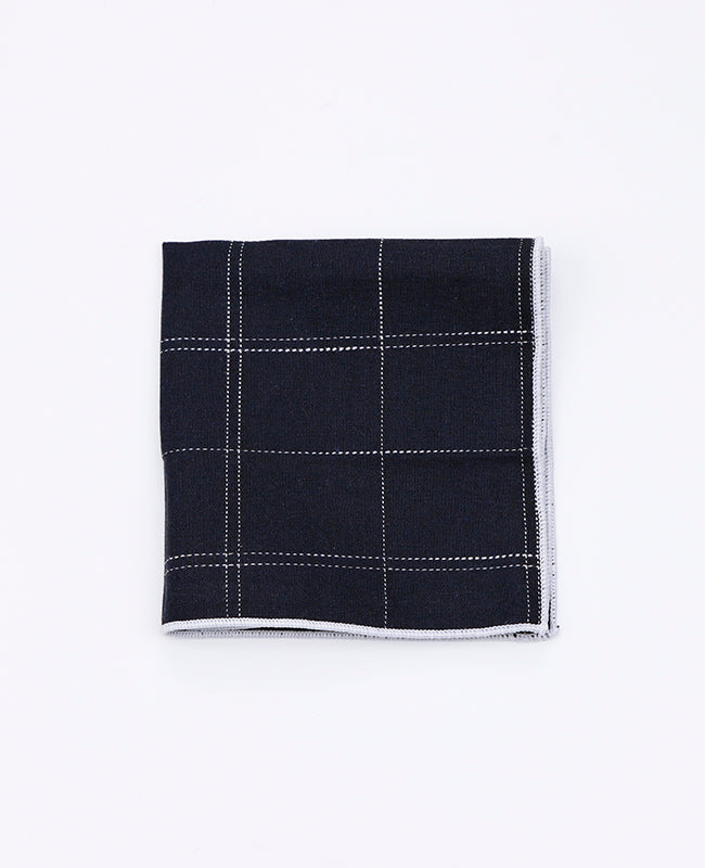 Einstecktuch Tartan Schwarz n°1 aus Baumwolle | Marcel - Unipap's