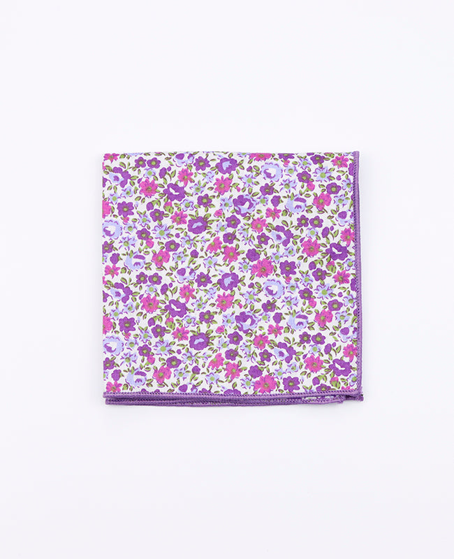Einstecktuch Liberty Violett aus Baumwolle | Gaspard - Unipap's