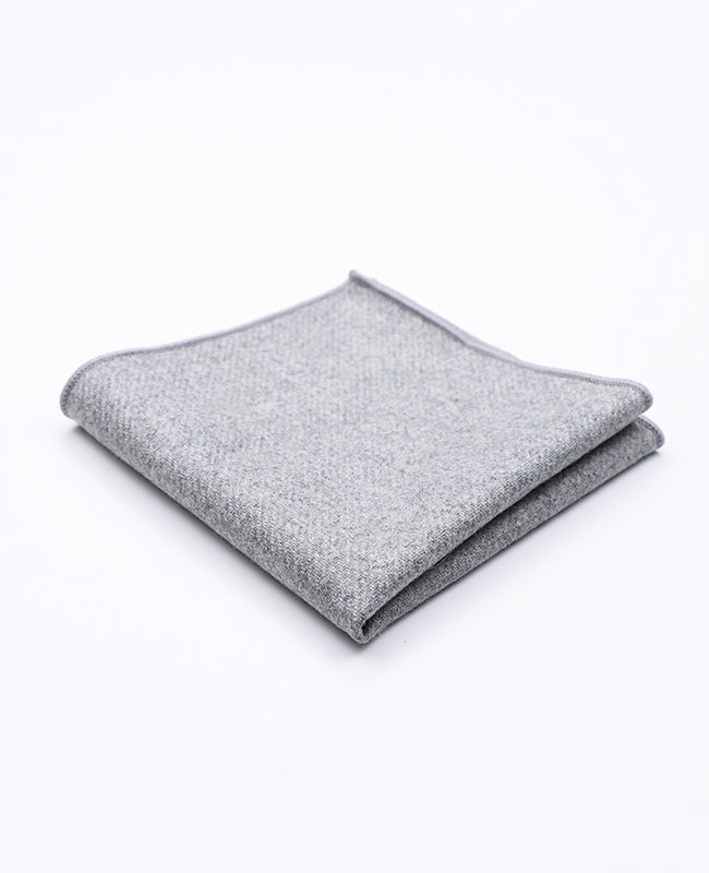 Einstecktuch Grau n°1 Herren Wolle 