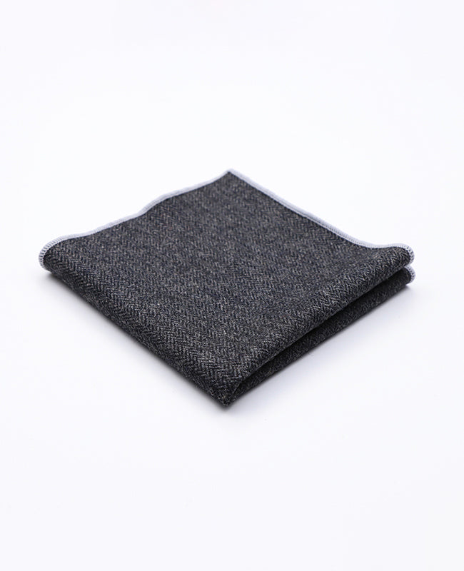 Einstecktuch Grau Nr. 10 aus Wolle | Norbert - Unipap's