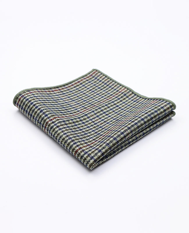 Einstecktuch Tartan Grau Nr. 9 aus Wolle | Nobert - Unipap's