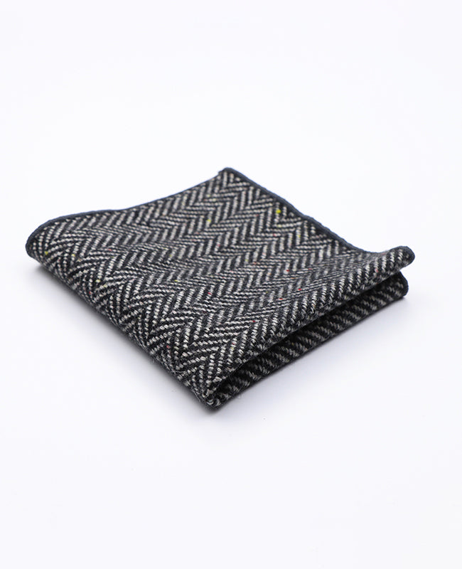 Einstecktuch Tartan Grau Nr. 1 Wolle | Norbert - Unipap's
