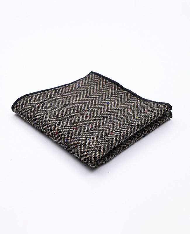 Einstecktuch Tartan Grau Nr. 2 Wolle | Norbert - Unipap's
