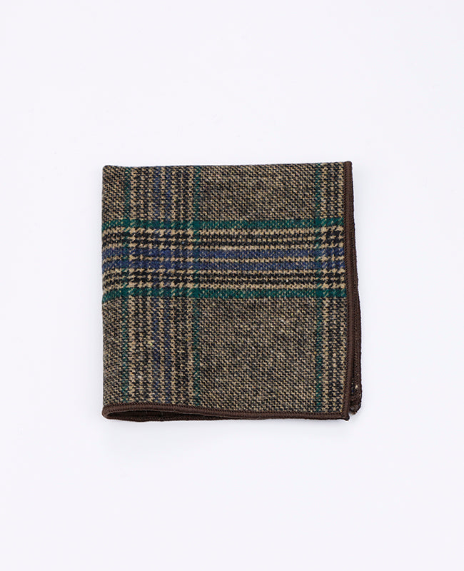 Einstecktuch Tartan Grau n°5 Wolle | Norbert - Unipap's