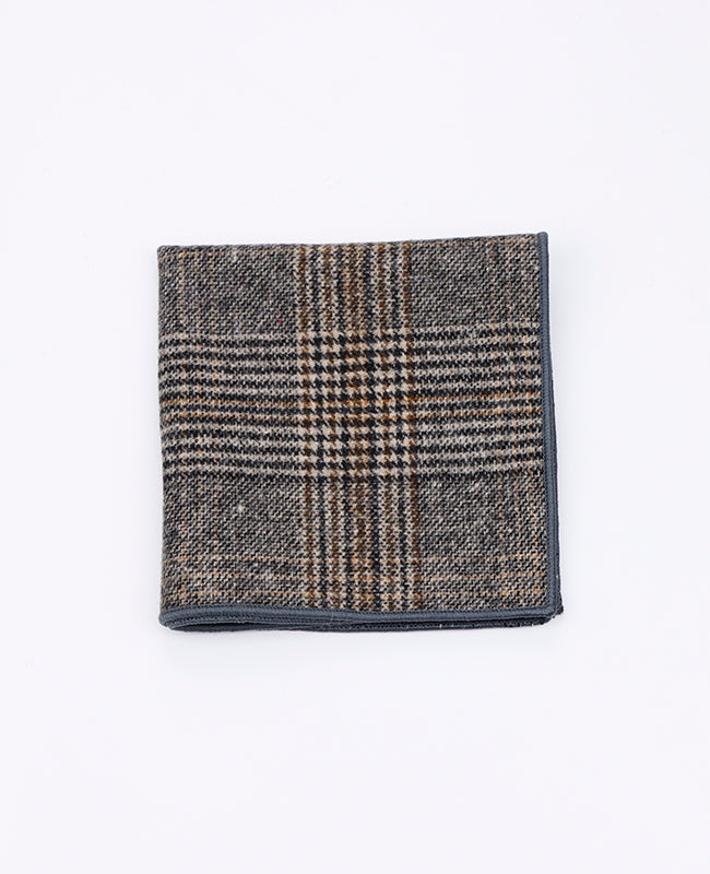 Einstecktuch Tartan Grau Nr. 6 aus Wolle | Norbert - Unipap's
