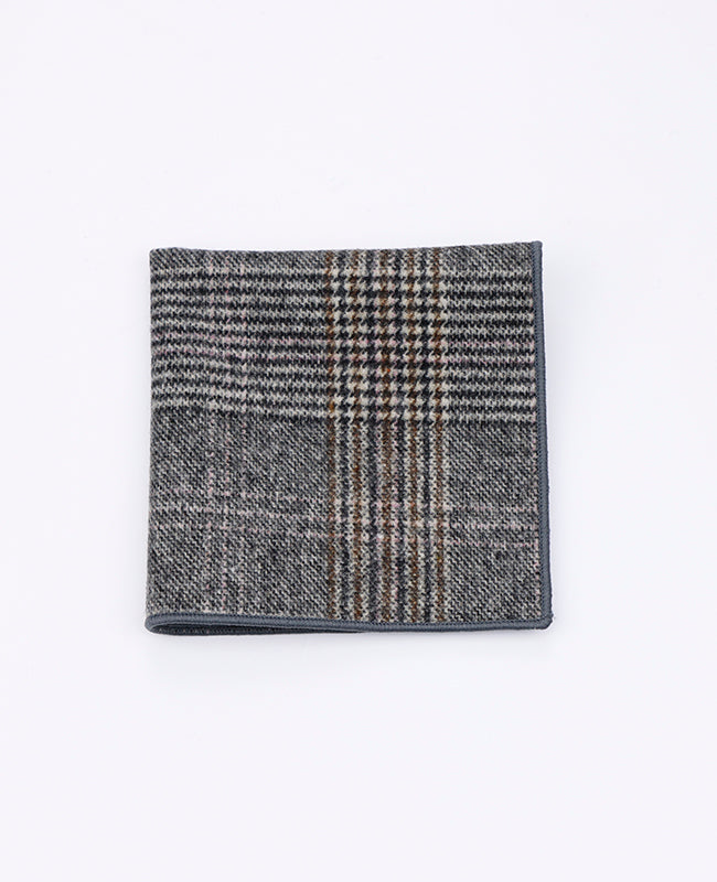 Einstecktuch Tartan Grau Nr. 7 aus Wolle | Norbert - Unipap's