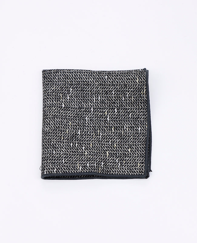 Einstecktuch Tartan Grau Nr. 8 aus Wolle | Norbert - Unipap's
