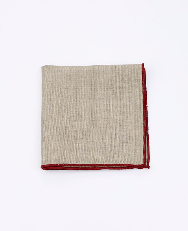 Einstecktuch Beige Nr. 2 Leinen | Basile - Unipap's