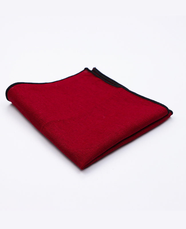 Einstecktuch Rot n°2 aus Leinen | Basile - Unipap's