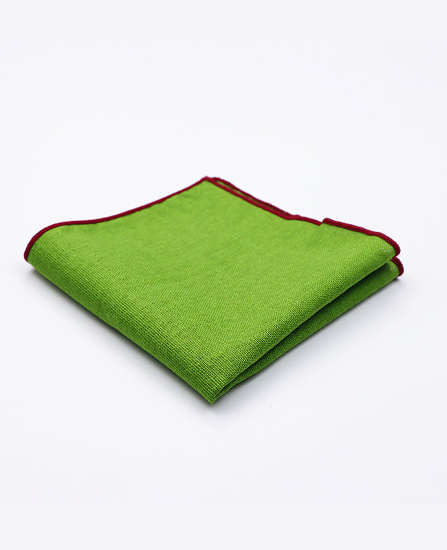 Einstecktuch Grün Unisex Nr. 4 aus Leinen 