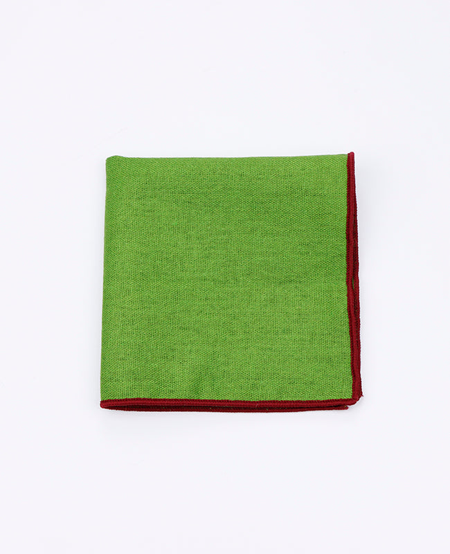 Einstecktuch Grün Unisex Nr. 4 aus Leinen 