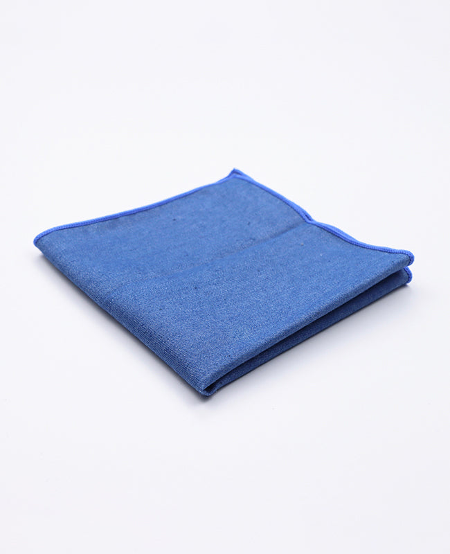 Blaues Einstecktuch Nr. 5 aus Baumwolle | Edgard - Unipap's