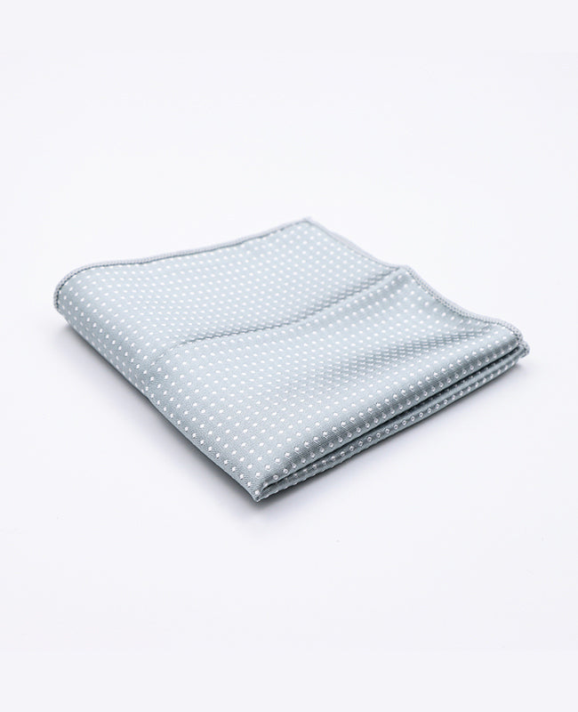 Einstecktuch Grau mit Punkten aus Polyester «Louis»