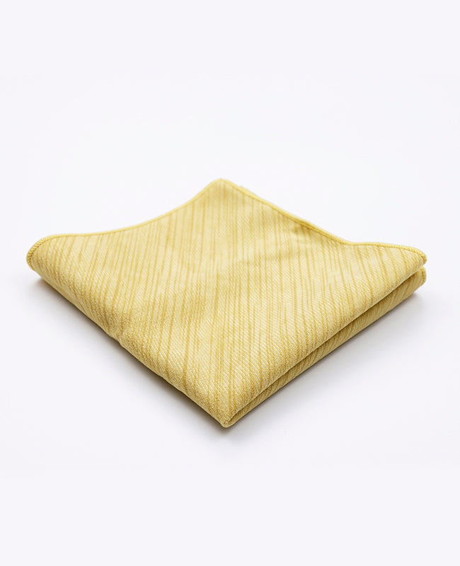 Gelbes Einstecktuch Nr. 1 aus Polyester | Augustin - Unipap's