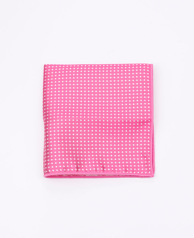 Einstecktuch Rosa n°2 mit Punkten aus Polyester „Louis"