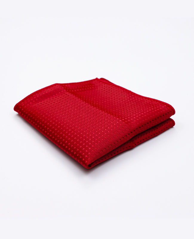 Einstecktuch Rot Nr. 1 mit Punkten aus Polyester «Louis»