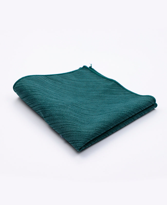 Grünes Einstecktuch Nr. 1 aus Polyester | Augustin - Unipap's