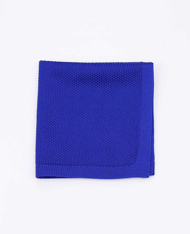 Blaues Strick-Einstecktuch Nr. 1 «Léon»