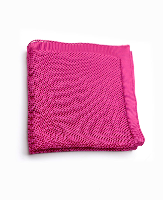 Einstecktuch Rosa n°1 aus Strick «Léon»