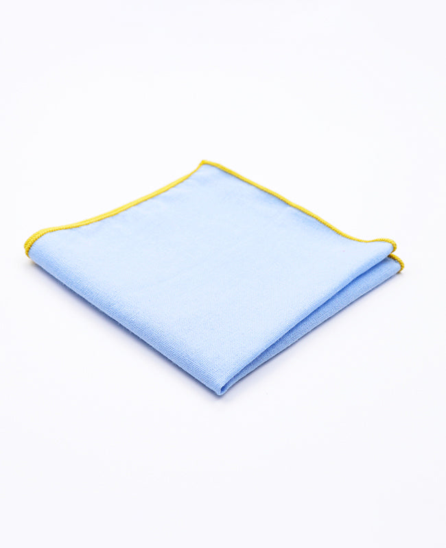 Einstecktuch Blau n°8 aus Baumwolle «Edgard»
