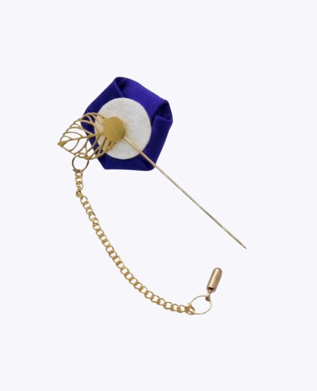 Blumen-Anstecknadel Blau Herren «Alfred»