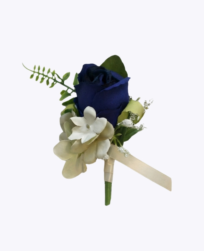 Boutonnière Fleur Bleu Homme «Gabriel»