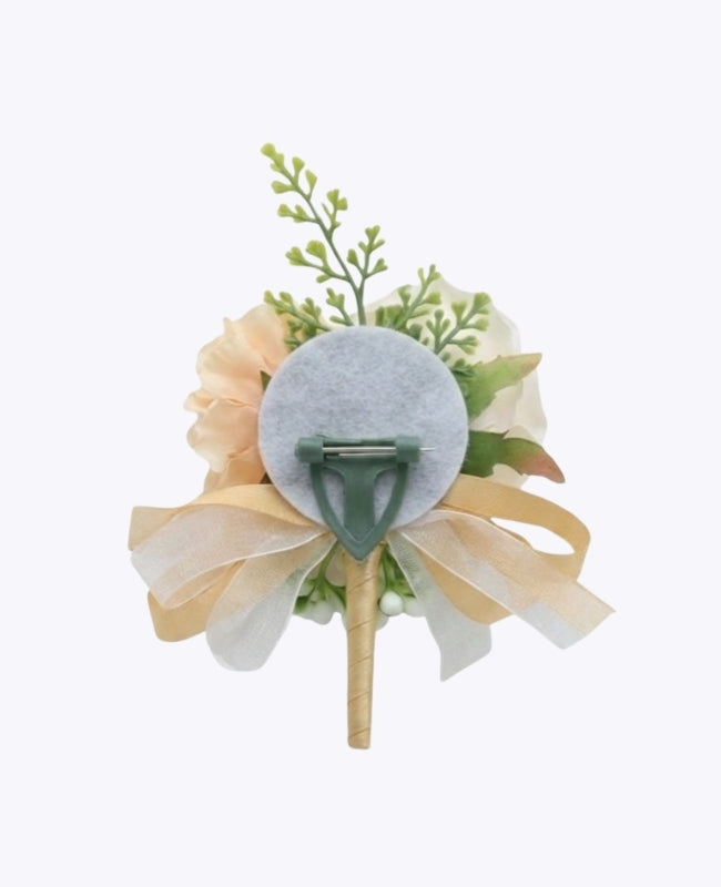 Blumen-Anstecknadel Orange Herren «Valentin»