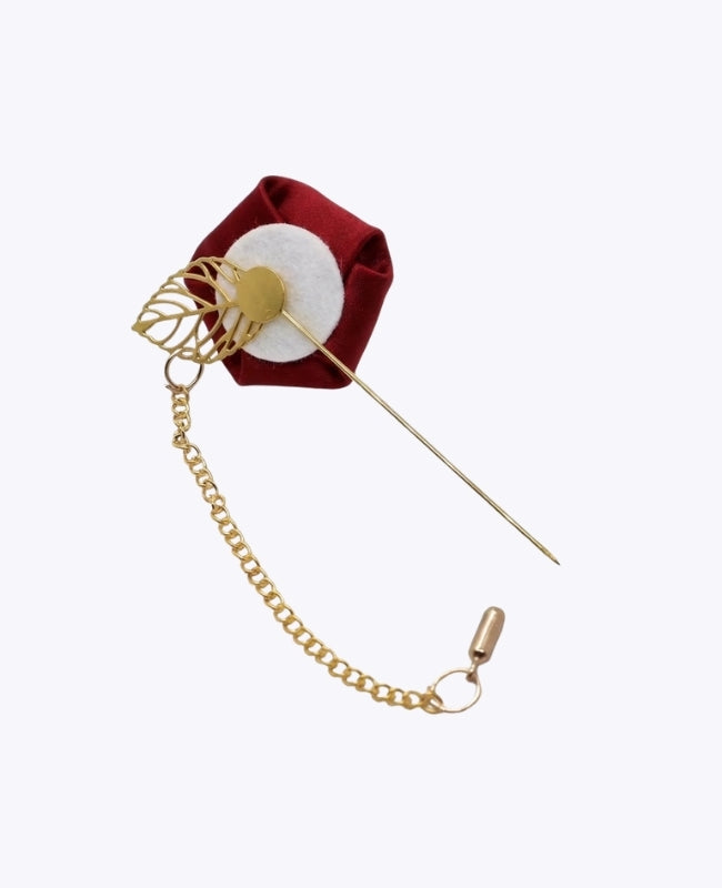 Blumen-Anstecknadel Rot Herren «Alfred»